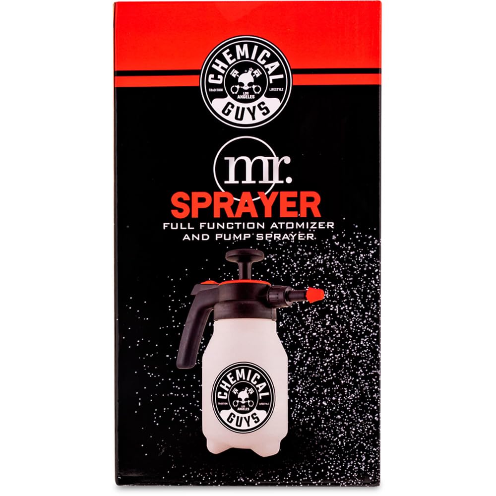Chemical Guys Mr. Sprayer Full Function Pressure Atomizer and Pump Sprayer, Professional 50 oz Spray Bottle for Cleaning & Washing, for Home, Garden, Car Detailing, Easy Pump Action and Adjustable
