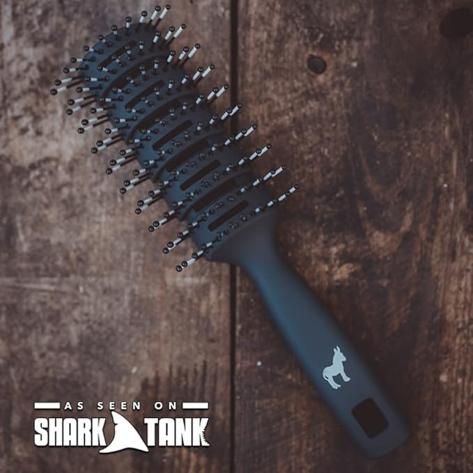 Pete & Pedro Ball Tipped 10 Row Vented Hair Brush For Men & Women | Great For Airflow To Blow Dry, Style & Detangle All Hair Types | Anti-Static, Soft Bristles, Fast Drying | As Seen on Shark Tank