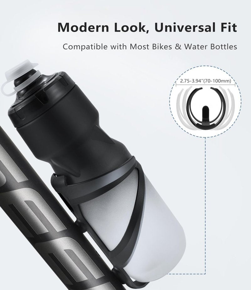 Bike Water Bottle Holder Ultralight & Sturdy Bike Cup Holder, Bicycle Drink Cage, Cycling Bike Water Bottle Cage with Screw Tool, for 22-25 fl oz Bottles Bike Accessories