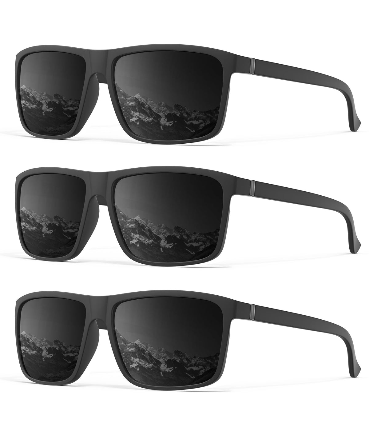 OUKEMAX Polarized Sunglasses Men Women: Mens Sunglasses Sun Glasses for Driving Sports Fishing with UV Protection 3 Packs