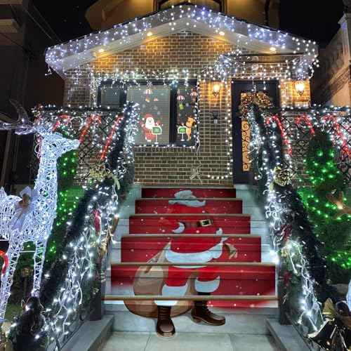 YEGUO 66ft 800 LED Icicle Lights Outdoor Waterproof, 160 Drops Icicle Christmas Light Connectable, 8 Modes White Icicle Xmas Lights with Timer Memory