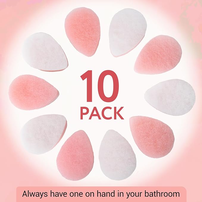 IMPRESA Dual-Sided Facial Scrub Pads - Exfoliating Face Sponges - Made in USA Face Exfoliation Sponge - Deep Cleansing & Makeup Removal Scrub Pads - Pack of 10
