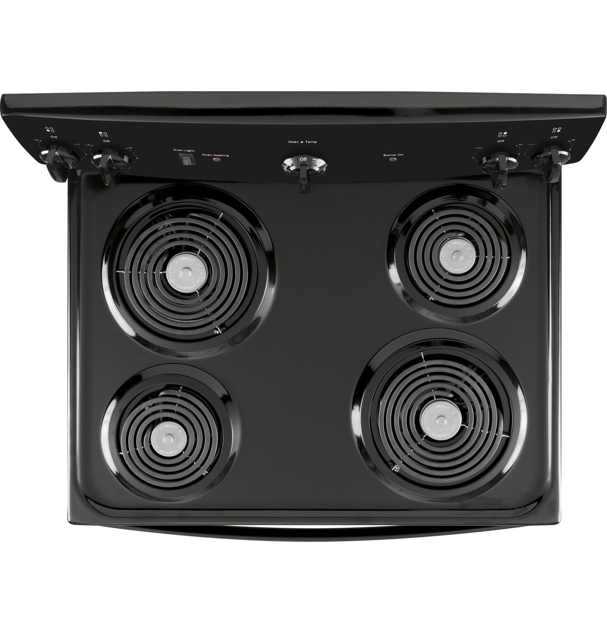 GE 30 in. 4 Burner Element Free-Standing Electric Range in Black