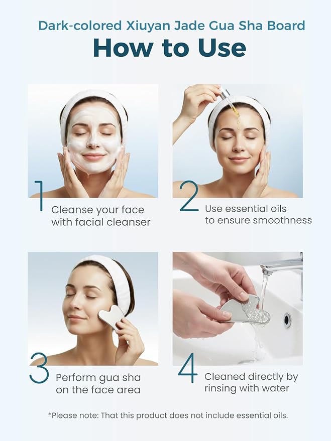 Stainless Steel Gua Sha Facial Tools, Guasha Tool for Face Acupuncture Therapy Trigger Point Treatment, Gua Sha Scraping Massage Tool