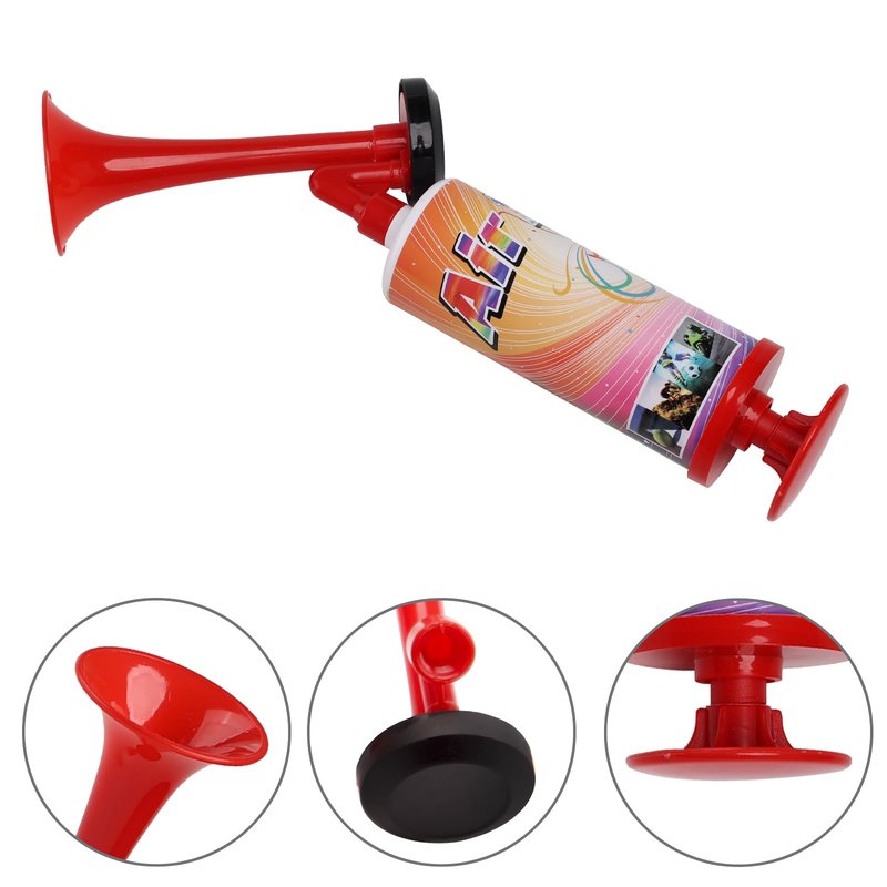 Mini Air Horns, Loud Sound Non-Toxic Party Horns for Children, Ball Pump with Needle, 3-in-1 Compatible with Balloons, Football, Swim Rings (Mini Ball pump 2pcs)