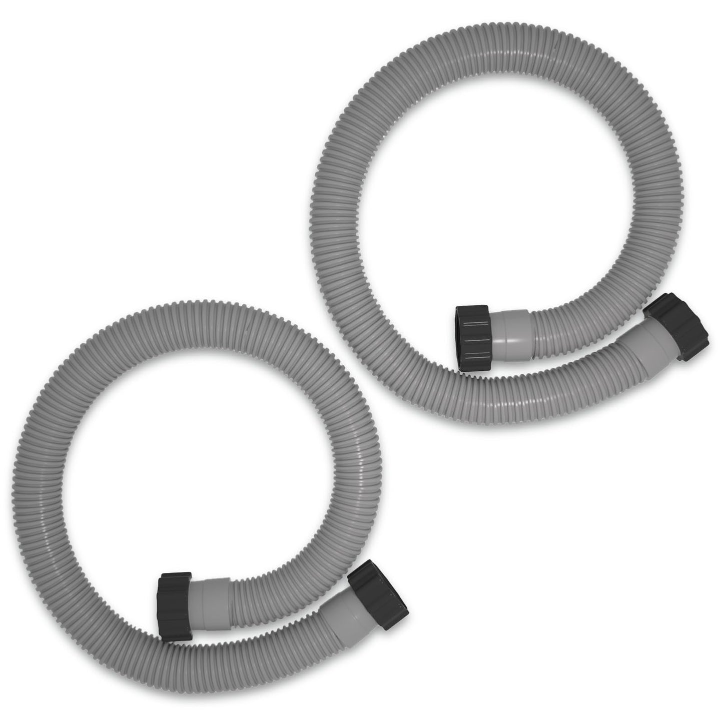 1.5" x 40" Pool Hose Replacement, Pack of 2 - Compatible with Above Ground Pools Filter Pump Hoses, Sand Filters, Saltwater Systems (1,500-2,500 GPH), Grey