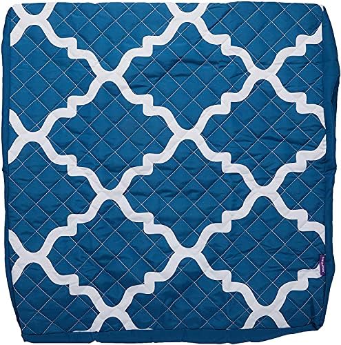 HealthSmart Wedge Pillow Cover for Bed Wedges, Wedge Pillow Case, with Rip & Spill Protection, Fits 24 x 24 x 12 Inch Wedges, Blue Moroccan