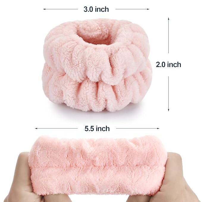 4 Pcs Wrist Bands for Washing Face-Dorbetar, Microfiber Wrist Towels for Washing Face, Spa Wristbands for Washing Face, Face Wash Wristbands, Arm Bands for Washing Face for Woman and Children