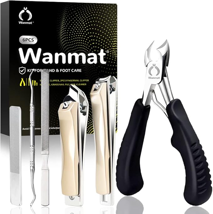 Upgraded Toe Nail Clippers for Men, 6pcs Toenail Clippers, (1pcs)