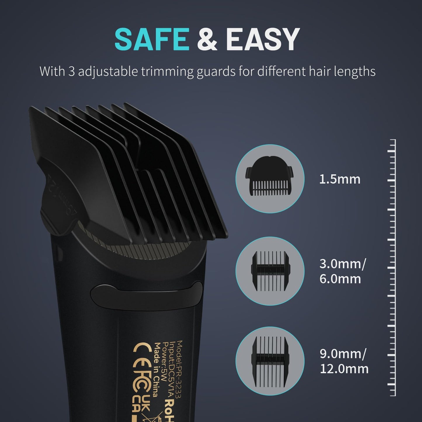 PRITECH Manscape Body Hair Trimmer for Men - Waterproof Pubic Hair Ball Trimmer, Ceramic Blade Electric Razor Body Shavers for Men with USB-C Charging, Wet & Dry Use, Nick-Free Grooming Set, Gift
