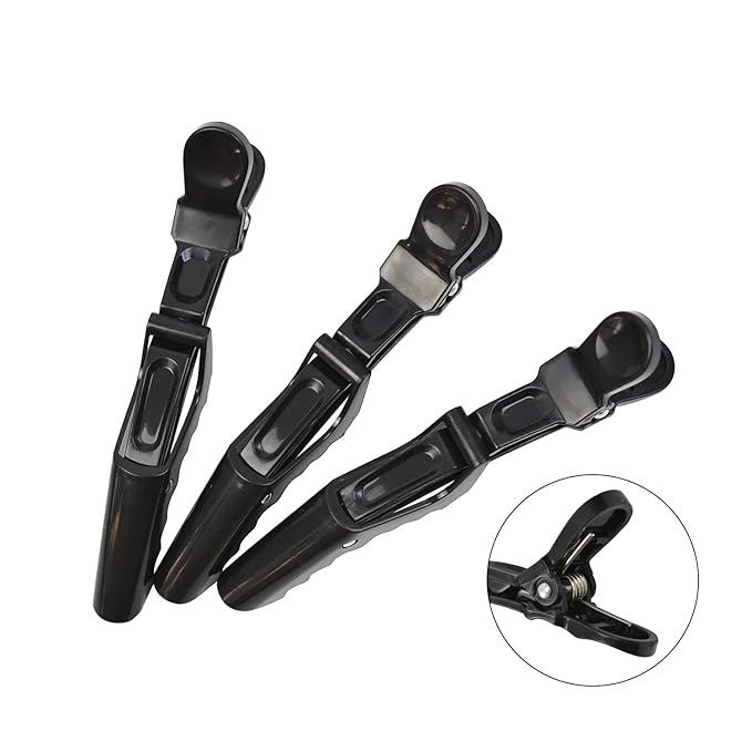 10 Pcs Hair Clips for Women Ã¢ÂÂ Alligator Styling Sectioning Clips Professional Barber Clips of Salon (Black)