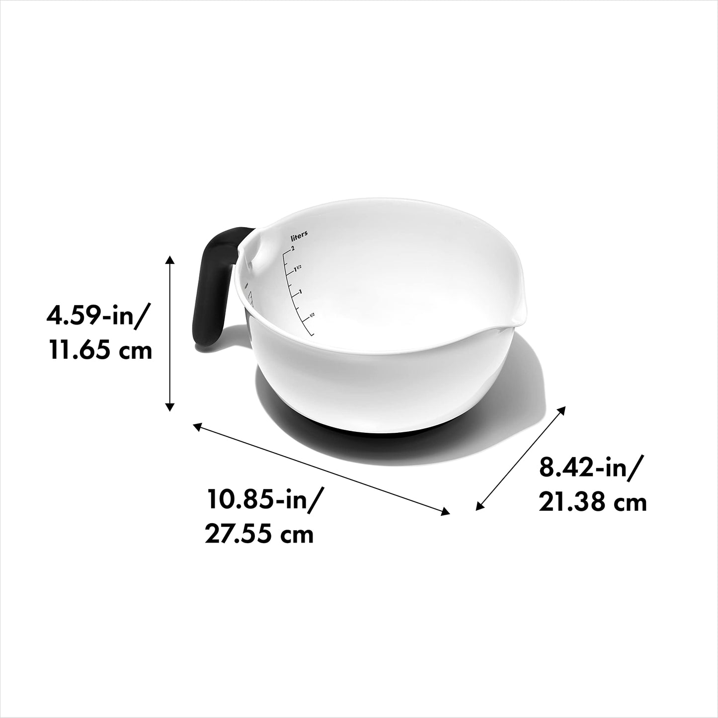 OXO Good Grips Precision Batter Dispenser & Good Grips 2QT Batter Mixing Bowl, White