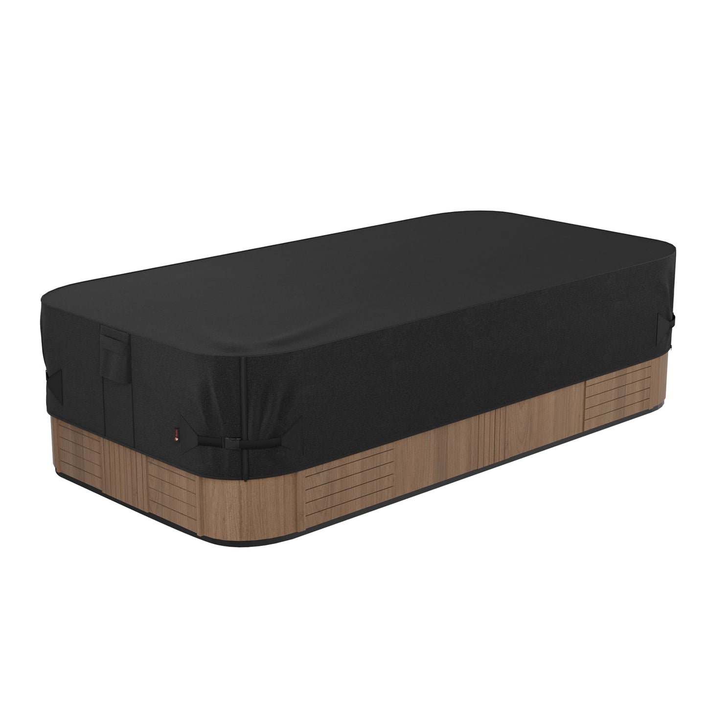 iBirdie Outdoor Waterproof Hot Tub Swim SPA Cover 170 x 97 inch fit 8 x 14 ft, 168 x 96, 164 x 92, 166 x 90, 600D Heavy Duty Weatherproof Rectangle Protectors Protective Rectangular Cover Cap