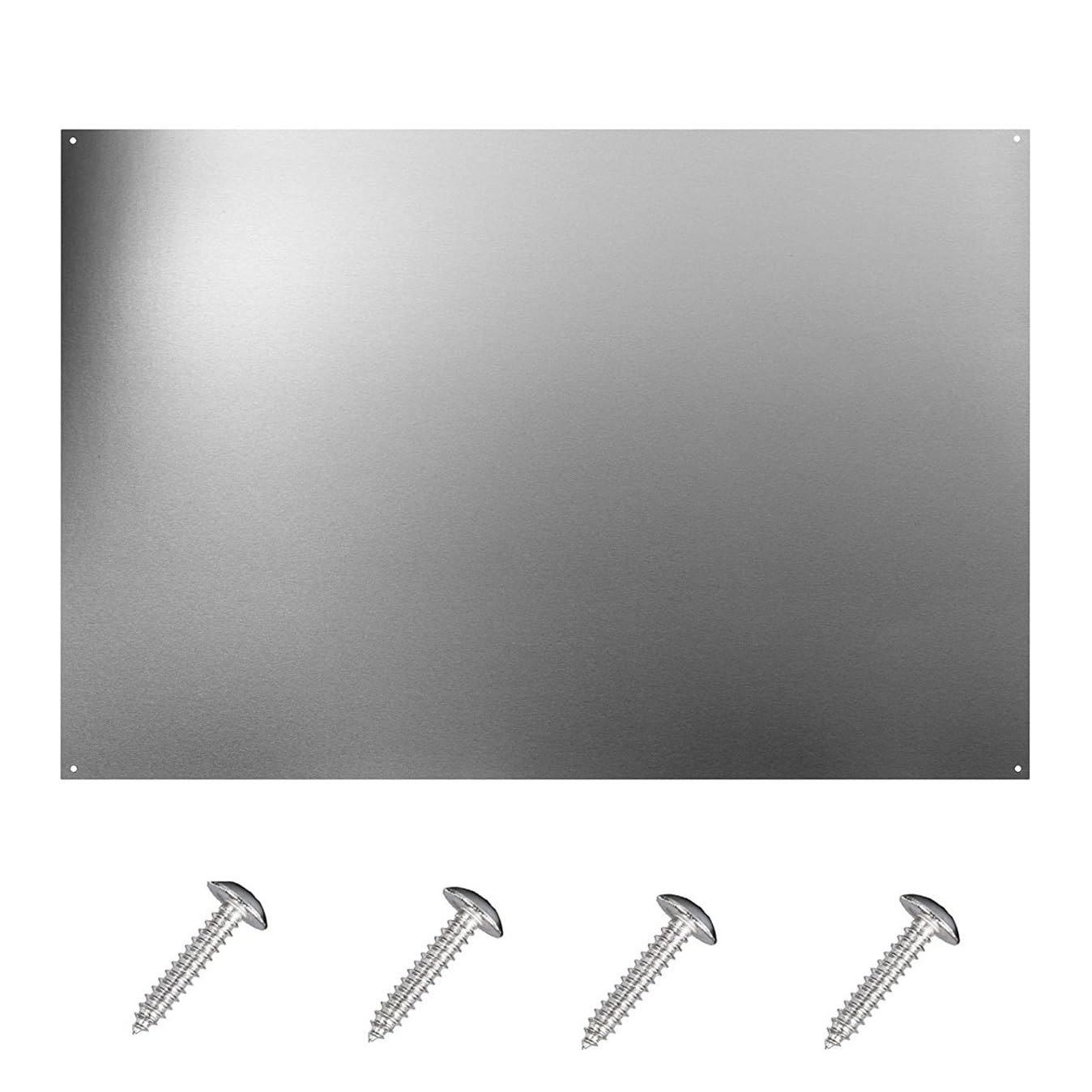 24 x 30-inch Reversible Stainless Steel Backsplash for Kitchen wall，Splatter Guard and Cooking Shield， Range Hood Accessories to Keep Kitchen Clean， Four Pre Drilled Holes for Easy Installation