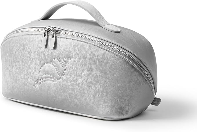 EACHY Travel Makeup Bag, Large Capacity Cosmetic Bag for Women, Waterproof PU Leather, Flat Open Portable Toiletry Bag for Skincare, Brushes & Travel Essentials