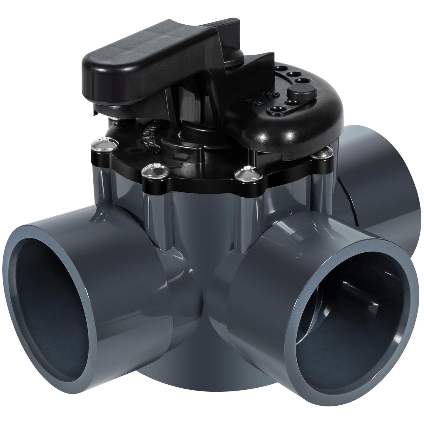 Ussuray 3 Way Pool Valve 2 Inch, Positive Non-Lube Diverter Valve Replacement for 263028 Valve, Used for Pools and Spas, Works with Heaters, Chemical Dispensers, and Salt Generators
