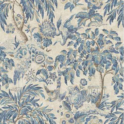 Surface Style - Peel and Stick Wallpaper, Botancial Wallpaper for Bedroom, Powder Room, Kitchen, Self Adhesive, Vinyl, 30.75 Sq Ft Coverage (Forest & The Trees Collection, Delft)