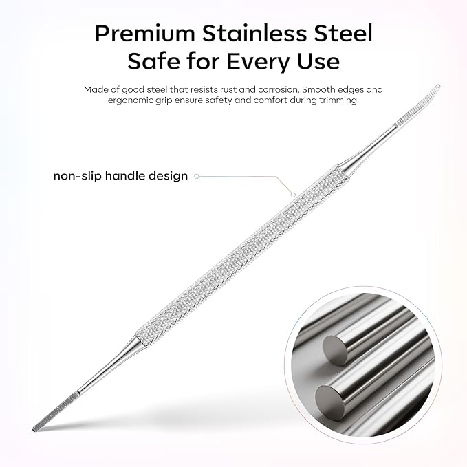 FAMILIFE Stainless Steel Pedicure Kit with Ingrown Nail Lifters, Precision File & Clipper, Multi-Use Cuticle Nippers and Trimmer for Home Foot Grooming and Correction