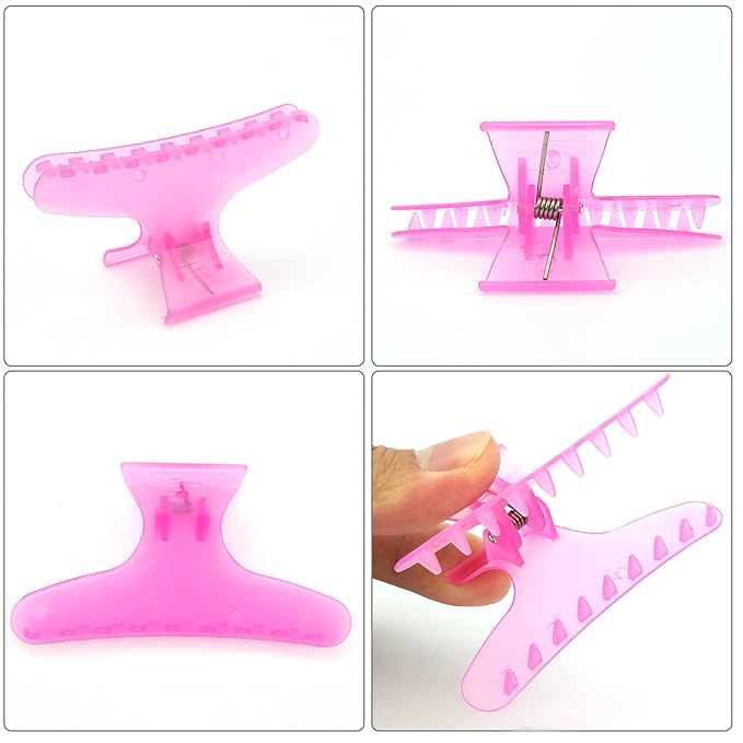 Ondder Hair Clips for Styling - Butterfly Clamps, Claw Clips, Pro Salon Hair Accessories for Women and Girls for Cutting, Coloring, and Hair Styling