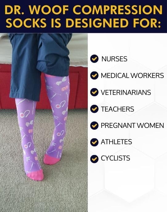 Compression Socks for Women & Men Circulation - 15-20 mmHg Compression Socks - Best Support for Nurses, Running, Athletic
