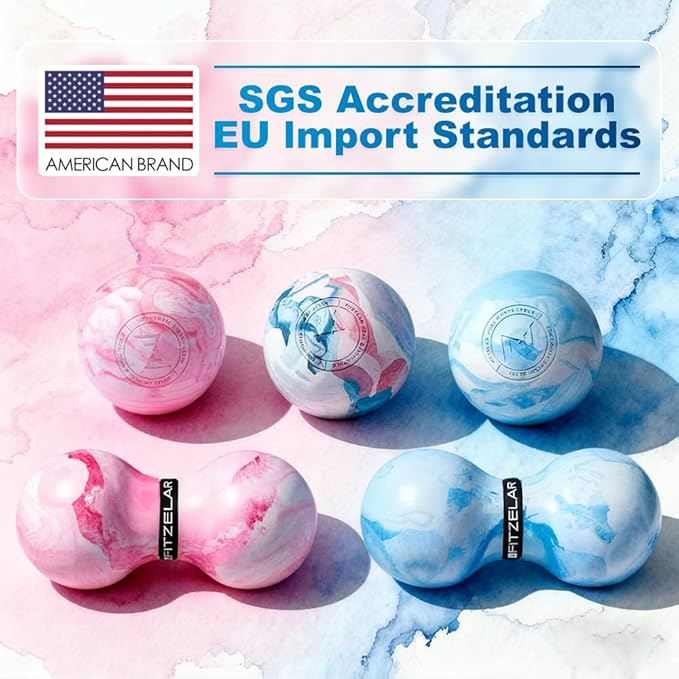 Massage Lacrosse Balls for Myofascial Release, SGS Certification, Massage Deep Tissue for Back and Shoulder, Trigger Point Therapy, Muscle Knots, Relieving Muscle Pain