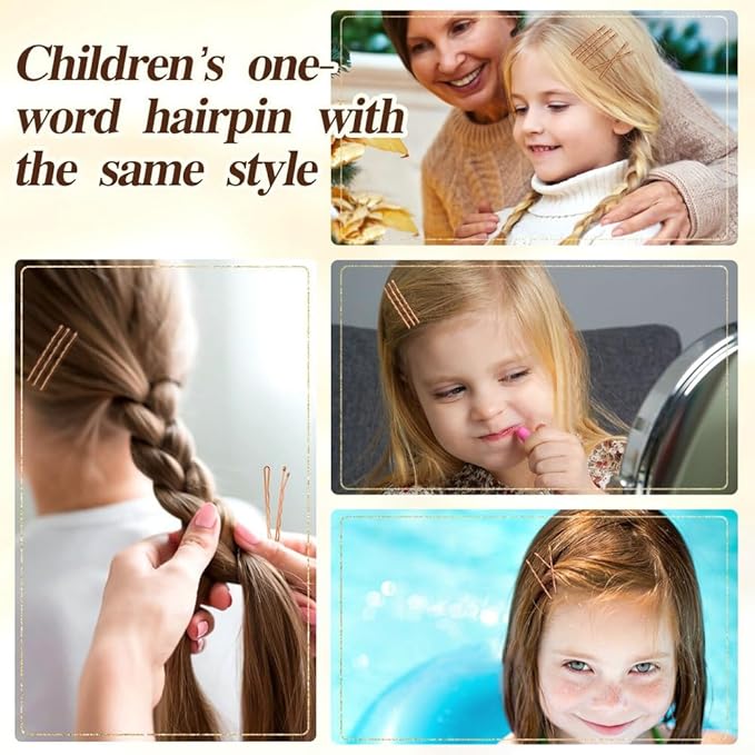 330 PCS Rose Gold Bobby Pins for Women Girls, YINGFENG 2.2 Inch Long Super Grip Blonde Hair Pins with Box, Reusable Non Slip Hair Pins, For Buns, Thick Hair Thin Hair And All Hair Types