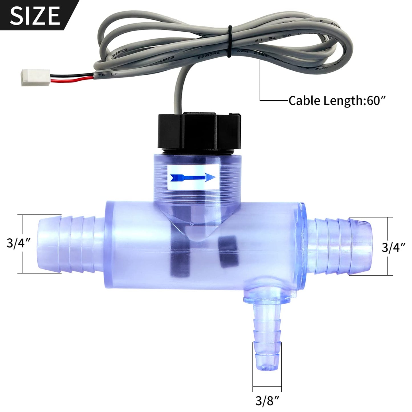 XMK Flow Switch Replacement for Q-12DS-C2, Flow Switch for Sundance Spas, Jacuzzi Hot Tub and Sweetwater Spas, Replace Part# 2560-040