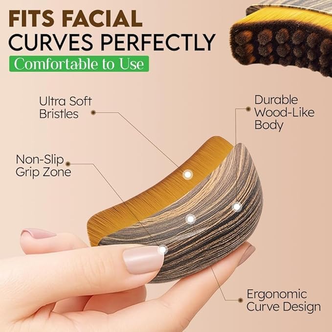 Lymphatic Face Brush,Manual Facial Cleansing Brush for Sensitive Skin, Lymphatic Drainage Brushs and Deep Pore Cleaning Soft Bristle Pore Cleaner for Nose Travel-Friendly Skin Cleansing Tool(1Pcs)