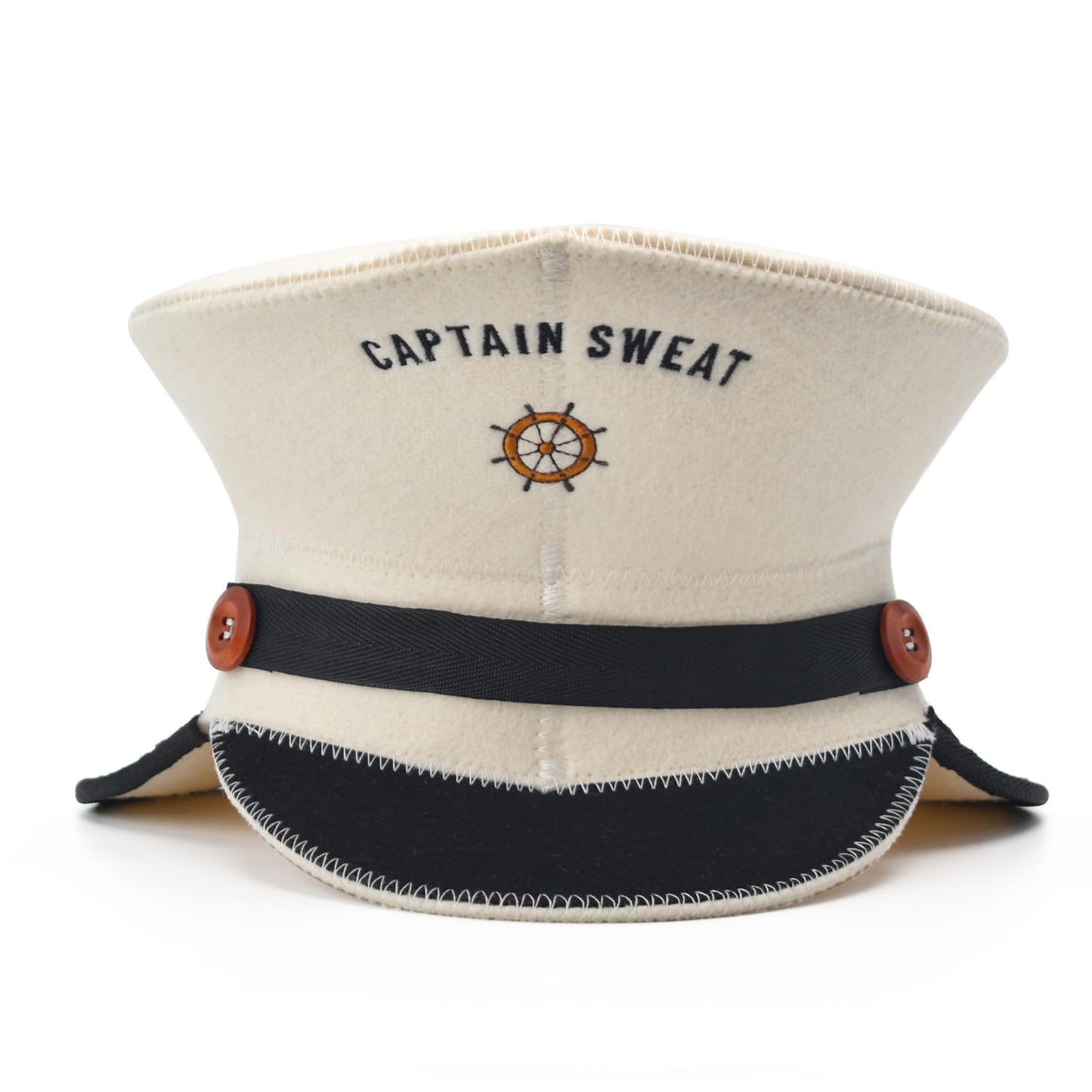 Halsa Sauna Hat - Captain Sweat Wool Sauna Cap for Men & Women, Eco-Friendly, Handmade, Breathable, One Size Fits All - Spa, Steam Room, Banya