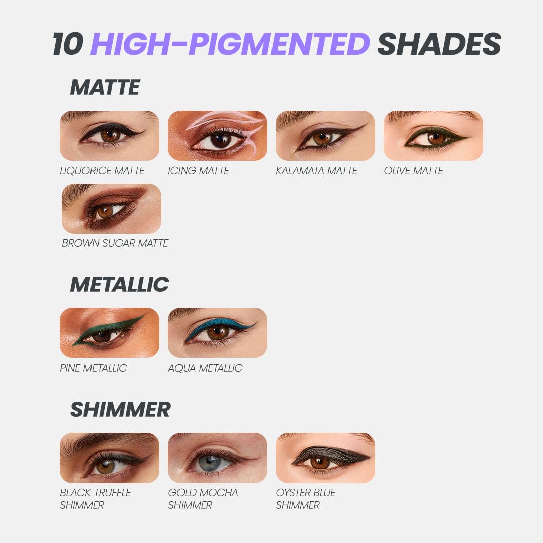 Wonderskin Eyeliner Pencil, 1440 Longwear Deep Black Eyeliner Pencil - Waterproof, Sharpenable & Smudge Proof (Liquorice)