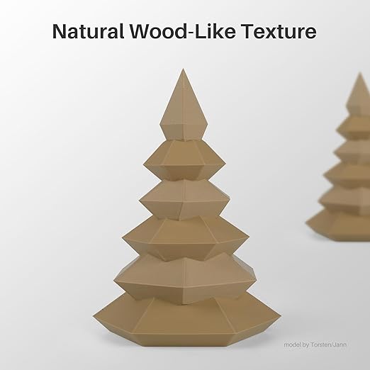 ELEGOO Wood PLA Filament 1.75mm 1KG, Real Wood Fibers Filled 3D Printer Filament Dimensional Accuracy +/- 0.02mm, 1kg Spool(2.2lbs) Fits for Most FDM 3D Printers