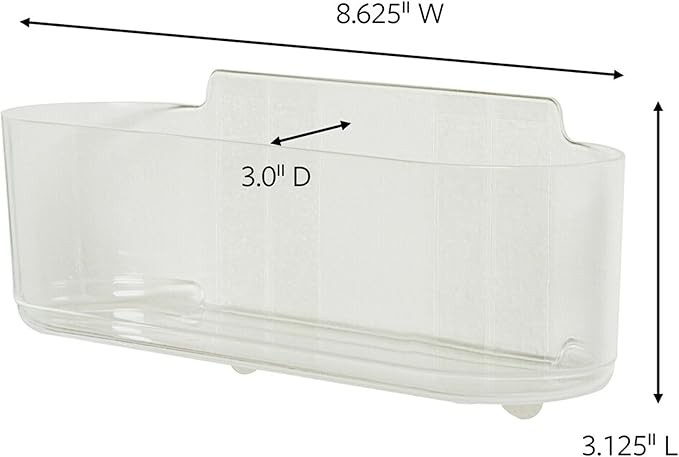Command Large Caddy, Holds up to 4 lb, 8.6" x 3.1" x 3", 1 Caddy with 4 Strips, Damage-Free Organization Wall Mount to Cabinet, Kitchen, Pantry, Closet, or Under Sink