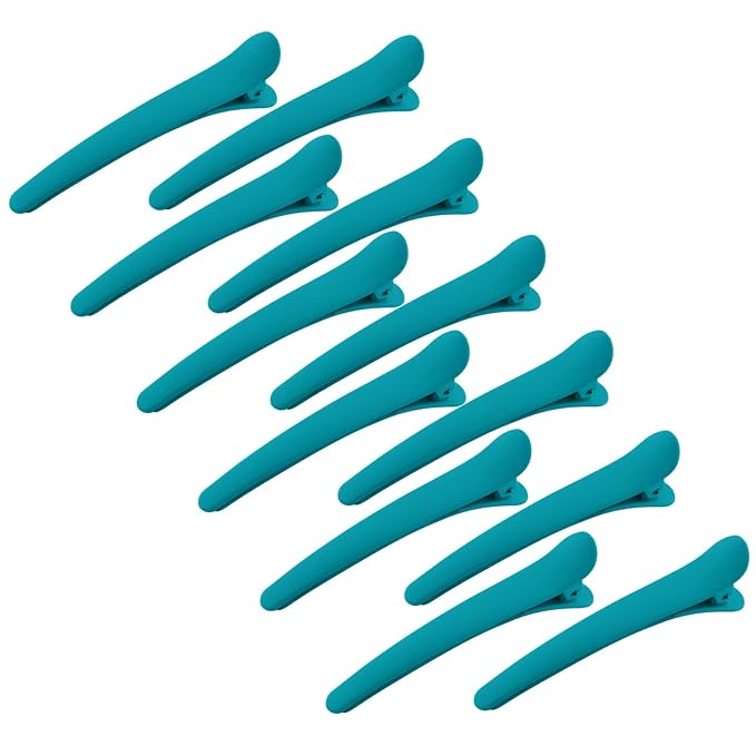 YISSION 12 PCS 3.1 Inch Matte Alligator Duck Billed Hair Clips for Styling Sectioning, No Crease Hair Barrettes and Accessories for Women Girls Blue