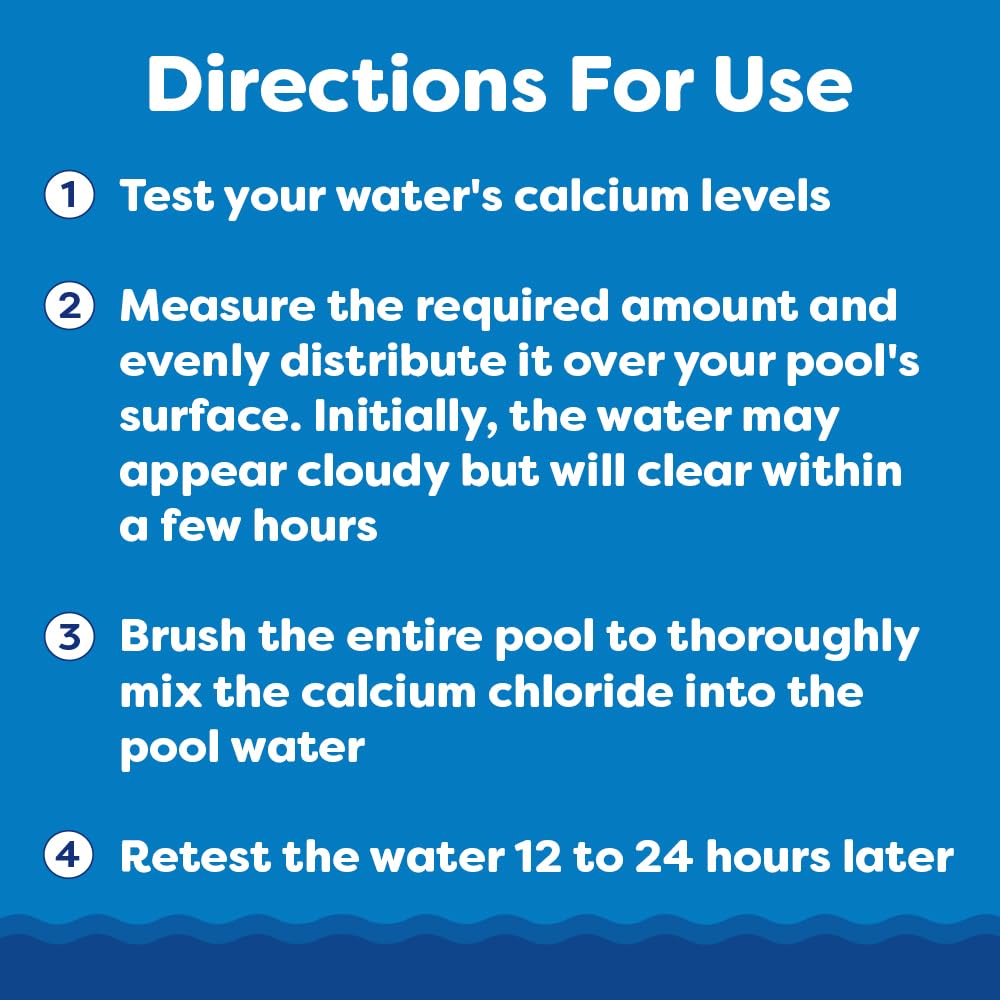 In The Swim Calcium Hardness Increaser for Swimming Pools - Fast-Acting, Scale Prevention - 94% Calcium Chloride - 25 Pounds