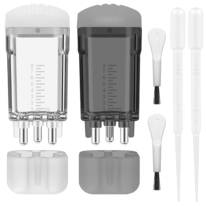 2 PCS Minoxidil Applicators with Cleaning Brush and Dropper, Anglecai Scalp Applicator Comb for Hair Oil Applicator Brush, Minoxidil Brushes for Scalp Applicator Comb for Hair Growth