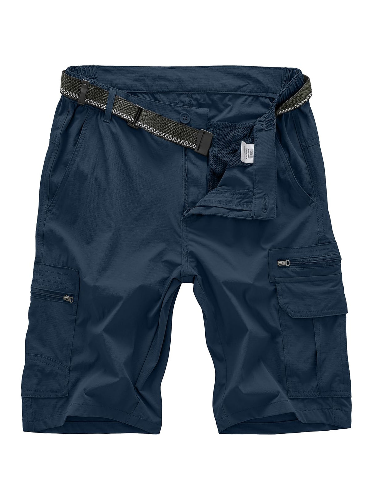 Jessie Kidden Mens Outdoor Casual Expandable Waist Lightweight Water Resistant Quick Dry Fishing Hiking Shorts (6222 Navy, 36)