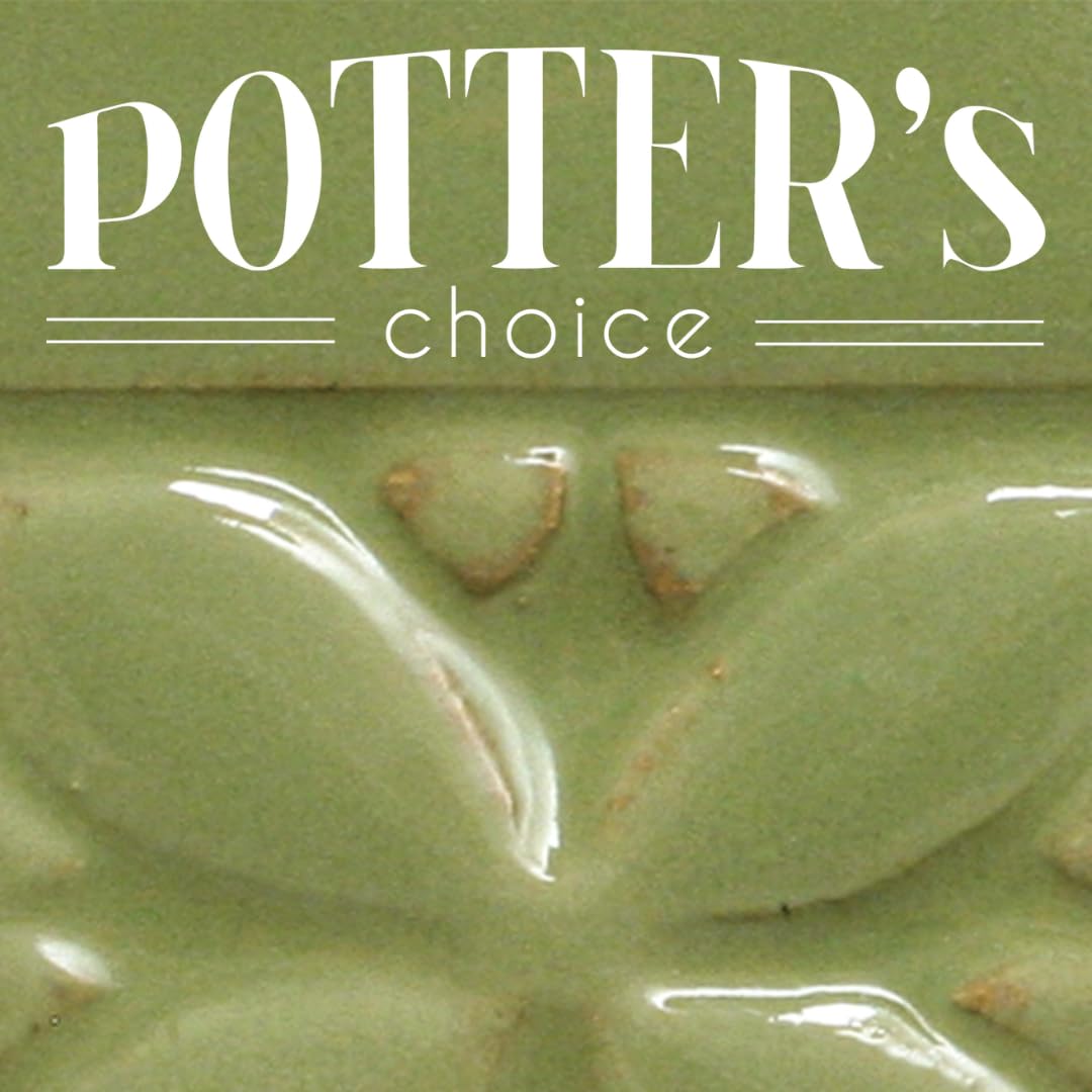 AMACO Potter's Choice PC-46 Lustrous Jade Green High Fire Glaze Pint, 16 oz. (473 mL), Layerable Mid-High Fire Cone 5-6 (PC) Liquid Ceramic Pottery Glaze for Bisque