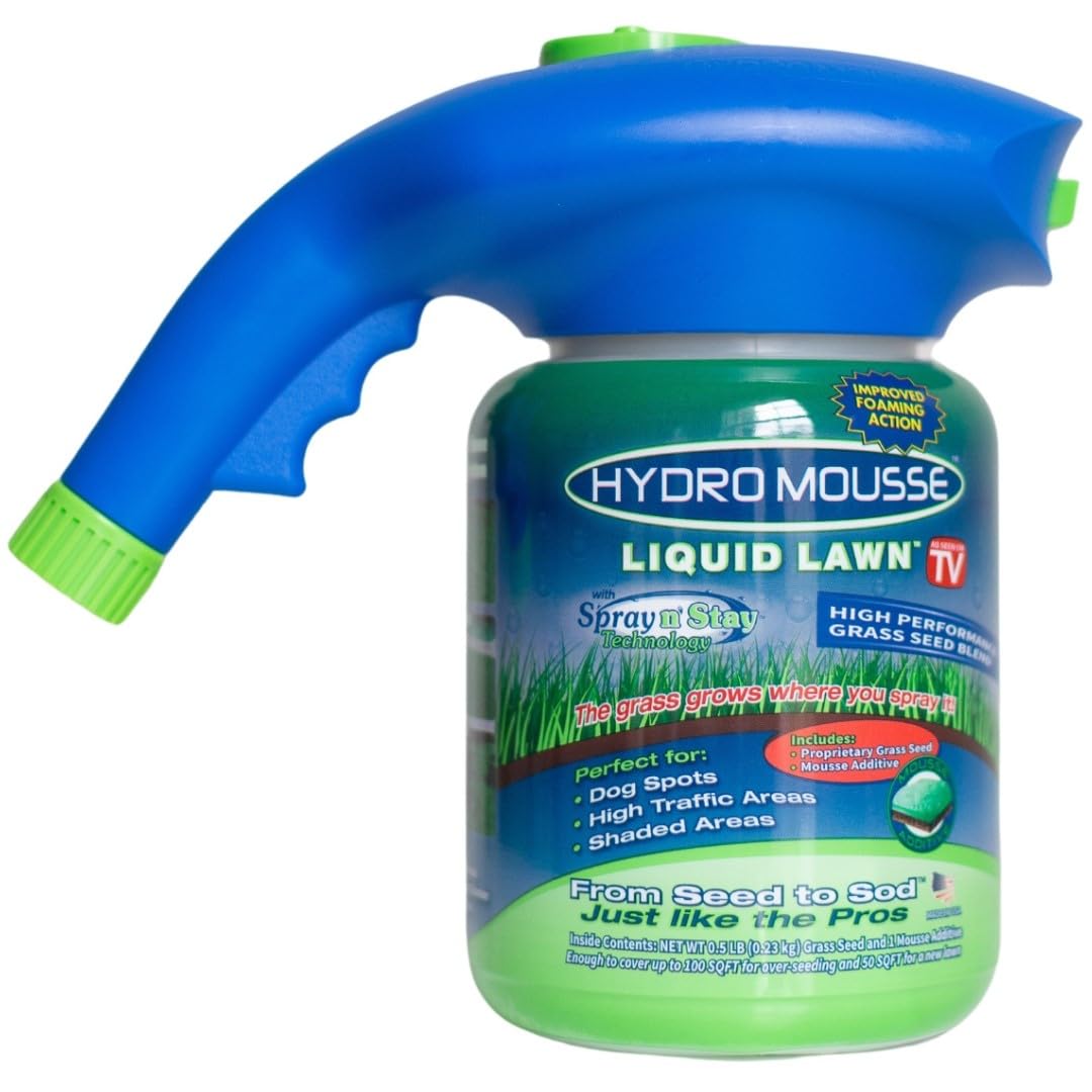 Hydro Mousse Liquid Lawn System â Grass Seed Spray Kit for Spot Repair & Full Lawn Seeding â Easy-to-Use Lawn Patch Solution for All Grass Types