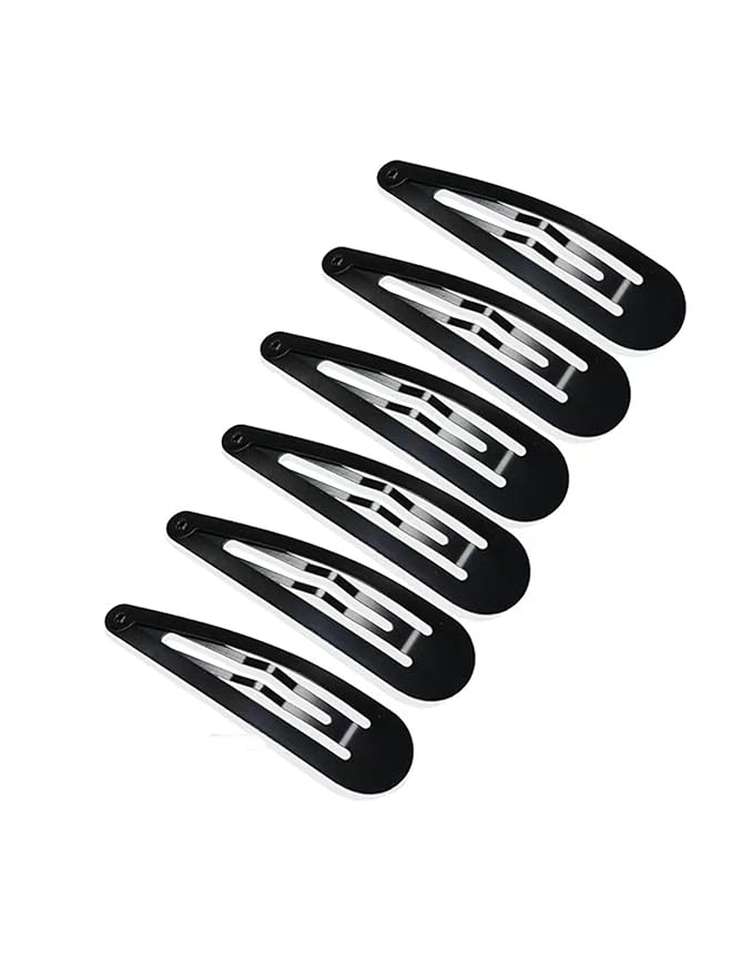 30,60 80 Pack Black 2 Inch Women Metal Snap Hair Clips Accessories No Slip Hair Barrettes Girls Women Hair Accessories (Black 50PCS)