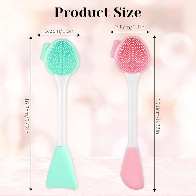 Facial Cleansing Brush,3 in 1 Silicone Face Mask Brush, Face Scrubber for Exfoliating,Deep Pore Cleansing,DIY Mask