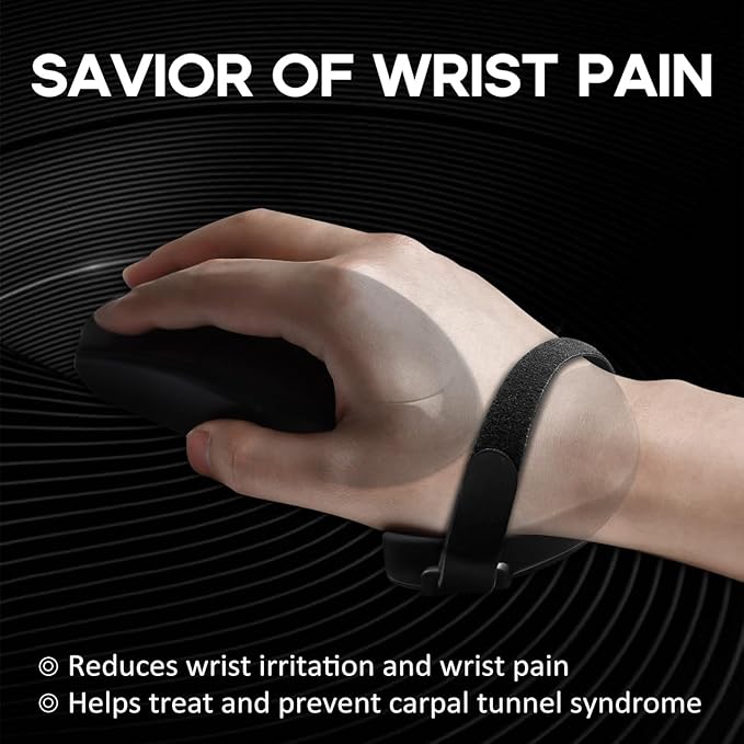 JIKIOU Advanced Ergonomic Right-Handed Gaming Wrist Rest for Mouse - Superior Support for Serious Gamers - Anti-Fatigue, Smooth Glide 2 Pack Right