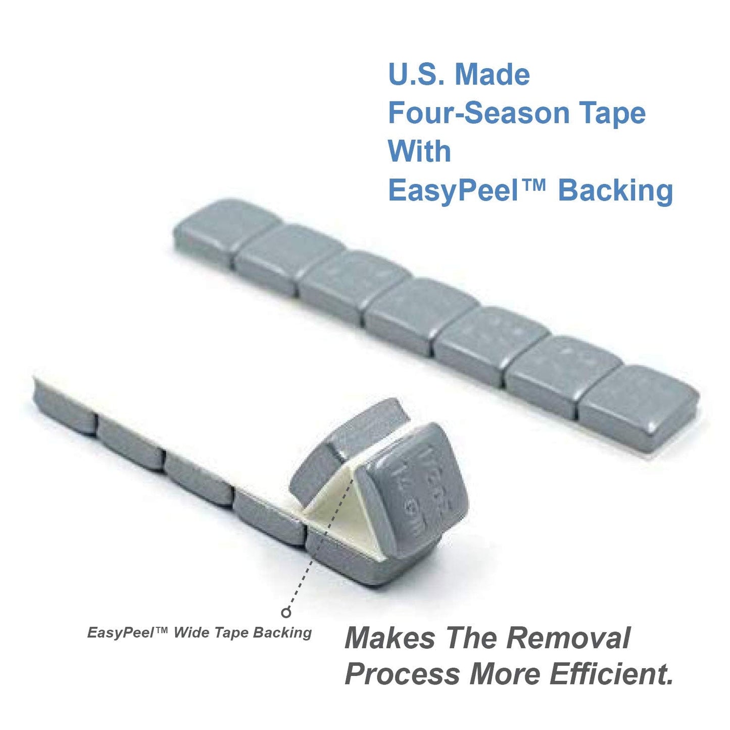 CKAuto 1/2oz, 0.5oz, Grey, Adhesive Stick On Wheel Weights, 63 oz/ 4 lb/Box, OE Quality, (126pcs)