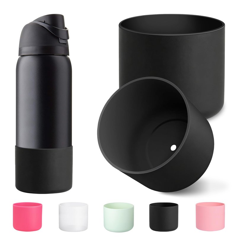 2-Pack Silicone Boot for Owala 32 oz Water Bottle, Anti-Slip & Scratch Noise Reduction Accessories, Rubber Bottom Protective Cover for Owala FreeSip, Twist & Flip Stainless Steel 32oz Water Bottles