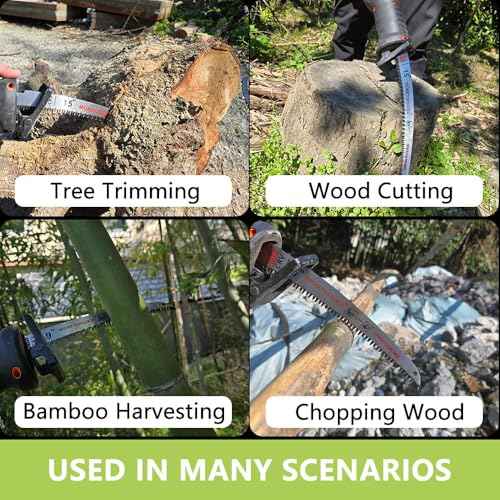 12¡± Arc Edge Reciprocating Saw Blade, 7TPI Japanese Teeth with Curved Edge Wood Pruning Saw Blades for Tree Trimming, Wood Cutting (3 Pack)