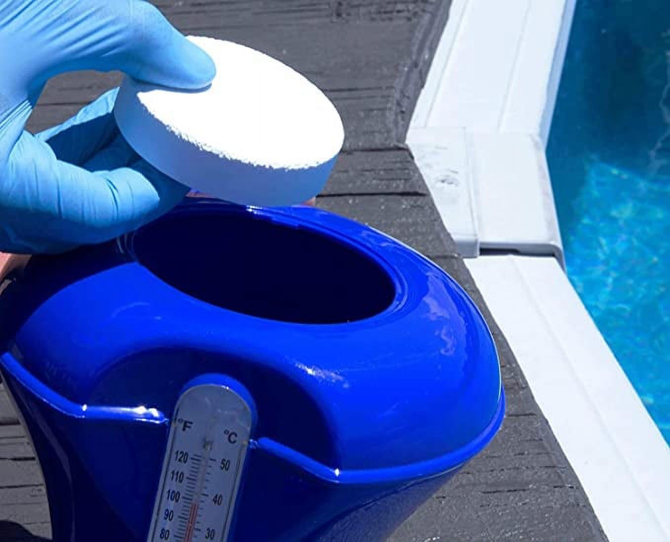 C3... 1" Stabilized Chlorine Tablets for Swimming Pool | Slow Dissolving Chlorinating Tabs for Above Ground or Inground Pools, & Spas/Hot Tubs | 5 lbs
