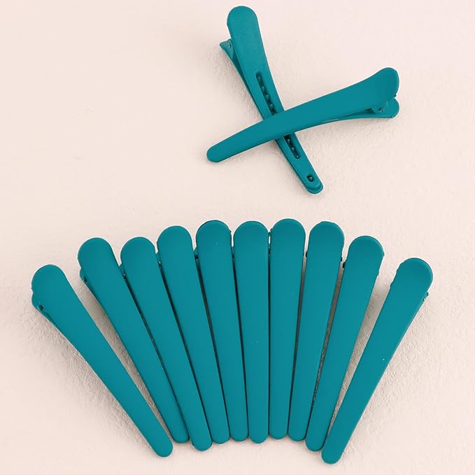 YISSION 12 PCS 3.1 Inch Matte Alligator Duck Billed Hair Clips for Styling Sectioning, No Crease Hair Barrettes and Accessories for Women Girls Blue