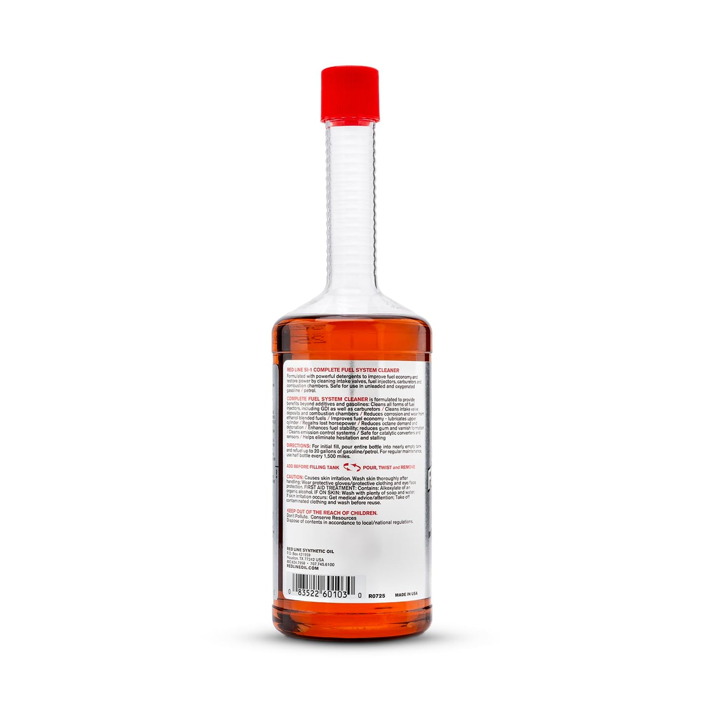 Red Line 60103 SI-1 Complete Fuel System Cleaner, Cleans and Prevents Corrosion in Fuel Systems, Cleans Injectors, Carburetors, Valve and Combustion Chamber Deposits - 15 Ounce (2 Pack)