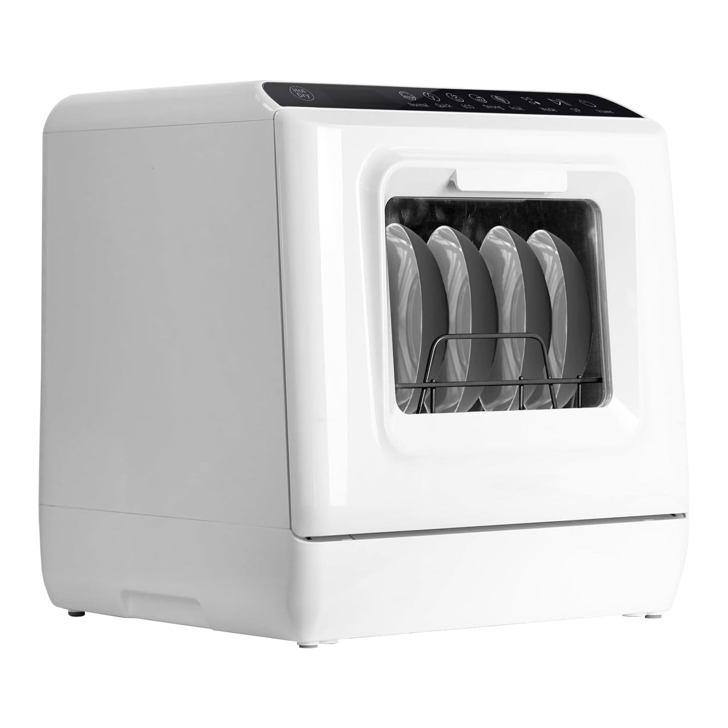 Countertop Dishwasher Tabletop Dishwasher With Water Tank, Mini Dishwasher With 5 Programs, With 360° Double Spray, Air Drying Function.