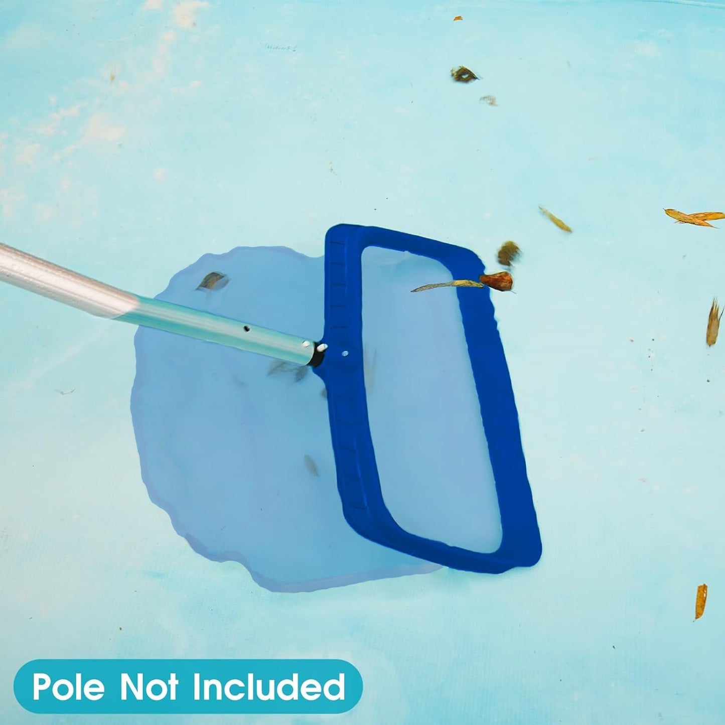 Poolvio Professional Pool Net, Upgraded Self-Repair Heavy Duty Nylon Mesh, Pool Skimmer Net with Extra Wide Scoop Edge, Pool Nets for Cleaning Leaves, Debris(No Pole)
