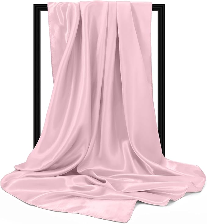 vimate 35" Square Silk Like Head Scarf - Women's Fashion Satin Scarf Bandana for Hair Wrapping at Night.